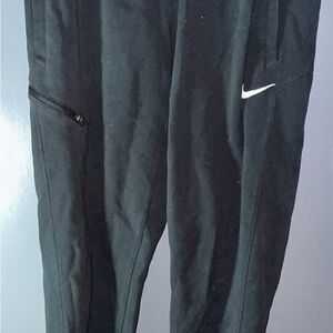 Nike Black and Gray Joggers with White Logo